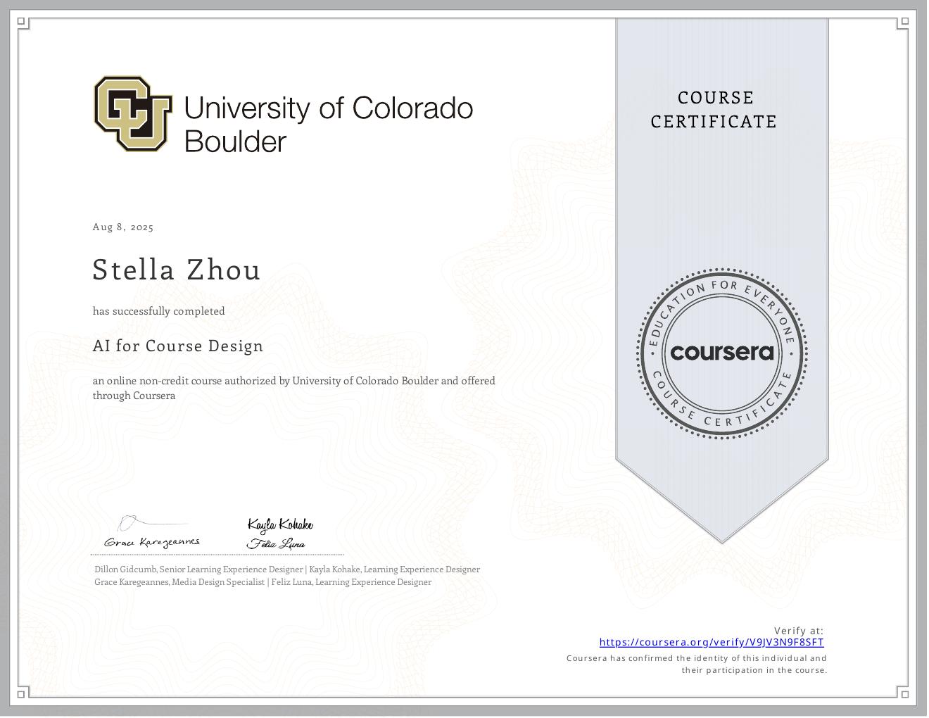 University of Colorado Boulder — AI for Course Design